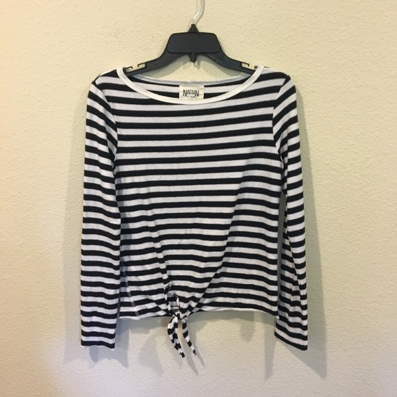 Nation LTD Tops - Nation LTD striped tie long sleeve tee Nation LTD Tops - Nation LTD striped tie long sleeve tee